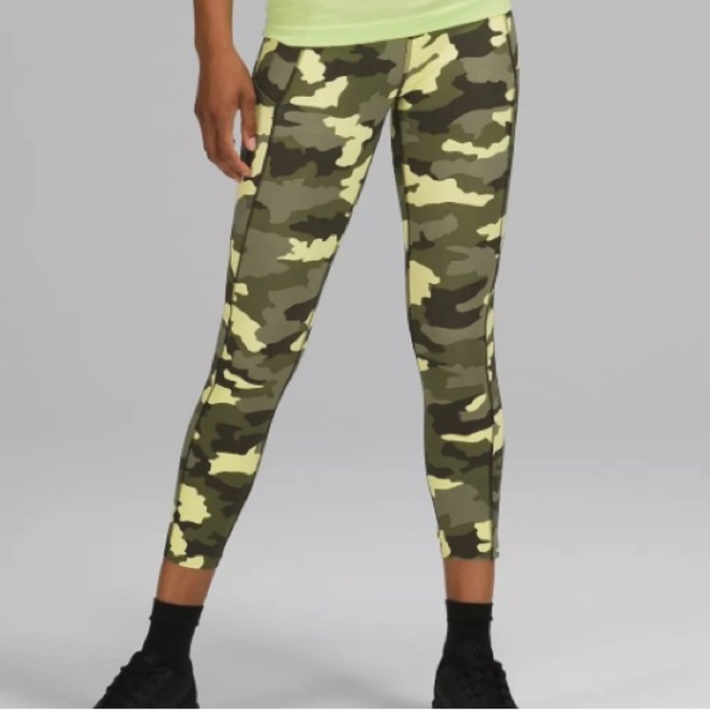 Lululemon cropped camouflage leggings